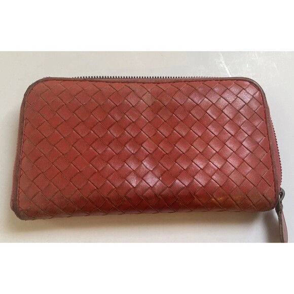 BOTTEGA VENETA Long Wallet Pink Women's Authentic